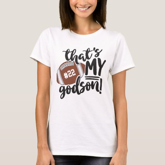 サッカーは私のゴッドソンナンバーゲームデー Tシャツ (正面)