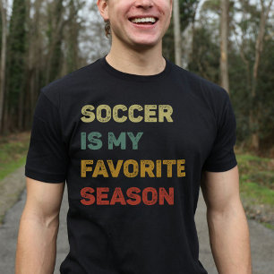 サッカーは私のシーズお気に入りのンレトロ Tシャツ