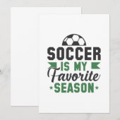 サッカーは私のシーズお気に入りのン サンキューカード (正面/裏面)