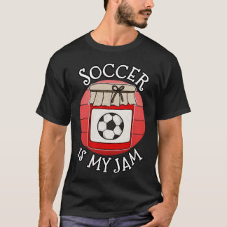 サッカーは私のジャム スポーツコーチ 楽しい面白いギフト Tシャツ