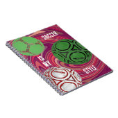 サッカーは私のスタイルジャーナルカラフルスパイラル ノートブック (右側)