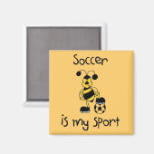 サッカーは私のスポーツTシャツとギフト マグネット (正面/裏面)