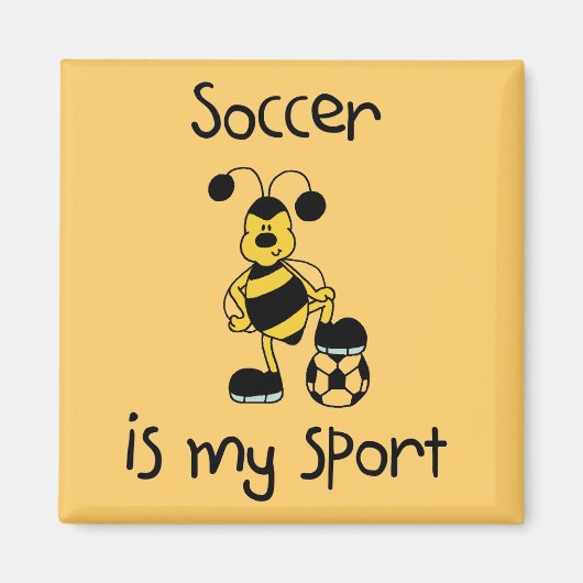 サッカーは私のスポーツTシャツとギフト マグネット (正面)