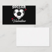 サッカーは私のバレンタインシャツサッカーバレンタイン エンクロージャーカード (正面/裏面)