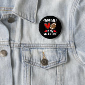 サッカーは私のバレンタインデーのスポーツ 缶バッジ (インサイチュ)