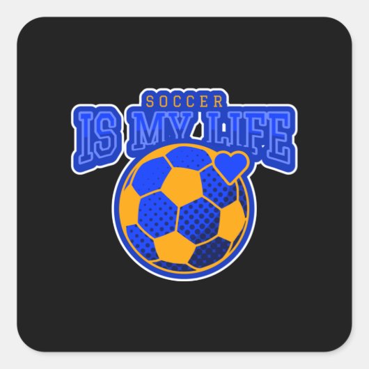 サッカーは私の人生だ スクエアシール (正面)
