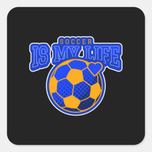 サッカーは私の人生だ スクエアシール