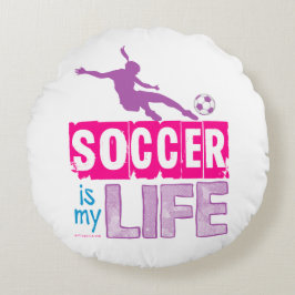 サッカーは私の人生だ ラウンドクッション
