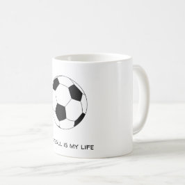 サッカーは私の人生 コーヒーマグカップ