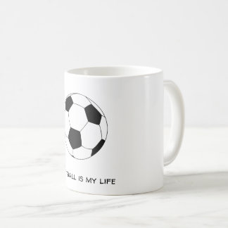 サッカーは私の人生 コーヒーマグカップ
