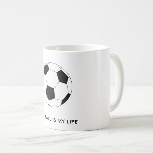 サッカーは私の人生 コーヒーマグカップ (正面右)