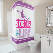 サッカーは私の生命です シャワーカーテン (インサイチュ)