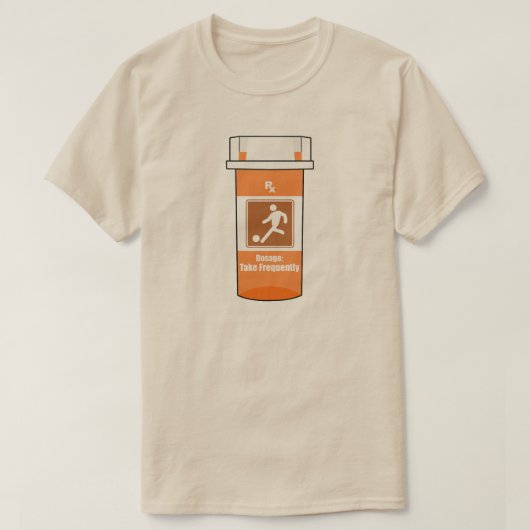 サッカーは私の薬 Tシャツ (デザイン正面)