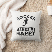 サッカーは私を幸せにする クッション (ブランケット)