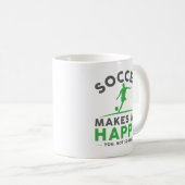 サッカーは私を幸せにする コーヒーマグカップ (正面右)