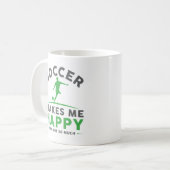 サッカーは私を幸せにする コーヒーマグカップ (正面左)