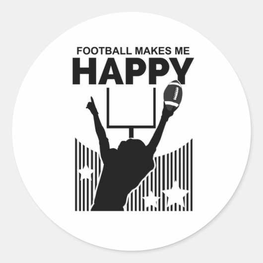 サッカーは私を幸せにする ラウンドシール (正面)