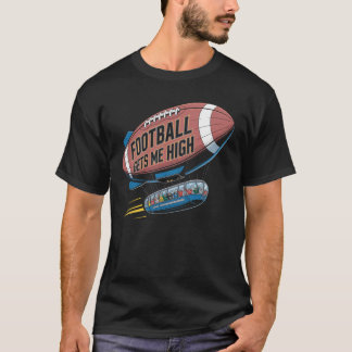 サッカーは私を高く得る – サッカーのブリンプティー Tシャツ