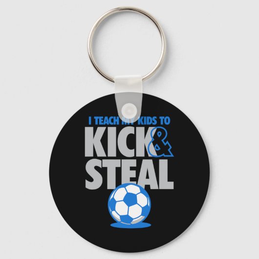 サッカーは蹴って奪うもの Funny Soccer  キーホルダー (正面)