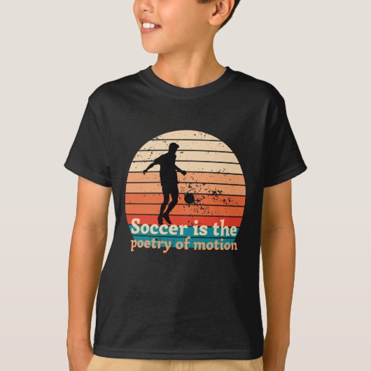 サッカーは運動Tシャツの詩子供へ Tシャツ (正面)
