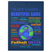 サッカーまたはサッカーの名前 クリップボード (裏面)