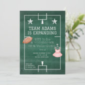 サッカーまたはツチュジェンダーのリビール招待状 招待状 (スタンド正面)