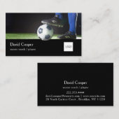 サッカーまたはフットボールのコーチまたはプレーヤーの名刺 名刺 (正面/裏面)