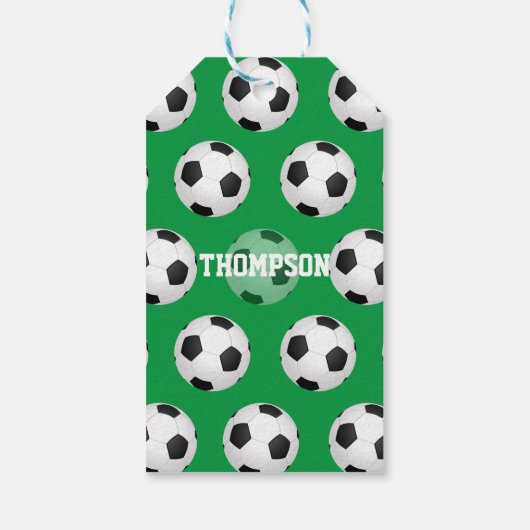 サッカーまたはフットボールのパーティー ギフトタグ (裏面)