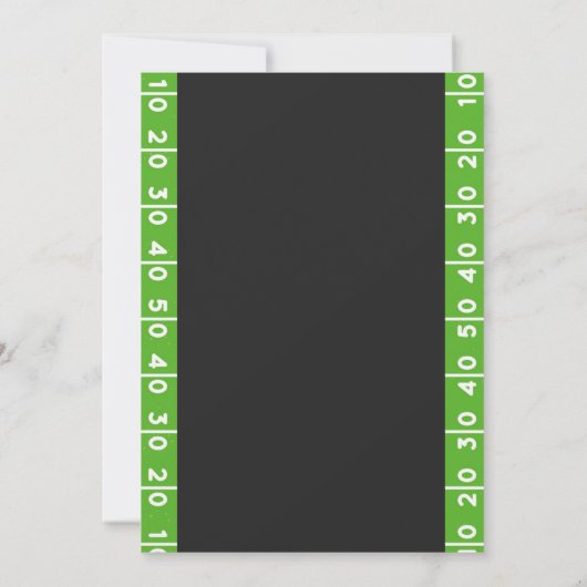 サッカーまたはポムポムジェンダーの表示 招待状 (裏面)