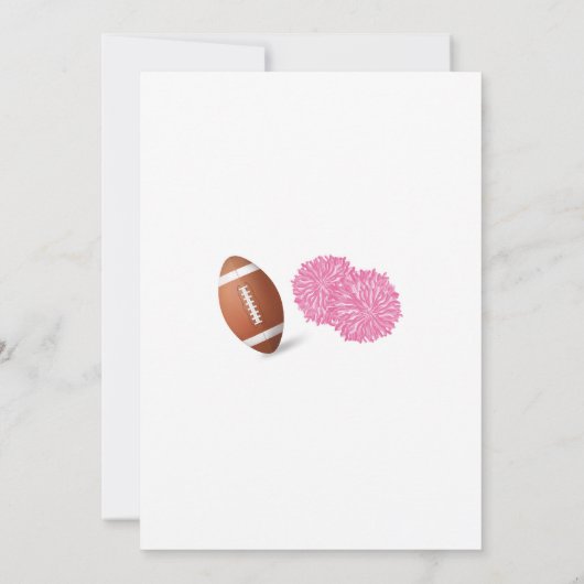 サッカーまたはポムポムスの性別による招待の表示 招待状 (裏面)