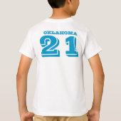 サッカーまたは野球のtシャツのカスタマイズ可能 tシャツ (裏面)