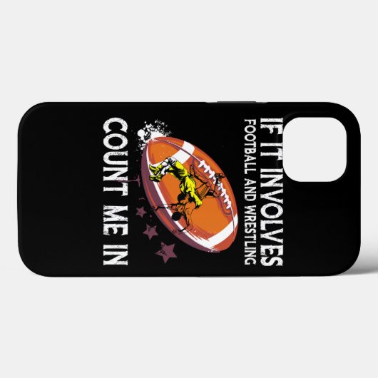 サッカーもしとレスリングが私を数える Case-Mate iPhoneケース (裏面 (横))