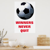 サッカーやめ感動的の勝者 ポスター (キッチン)
