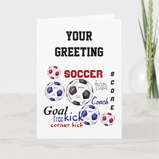 サッカーやる気を起こさせるゲーム，スポーツ用語 カード (正面)