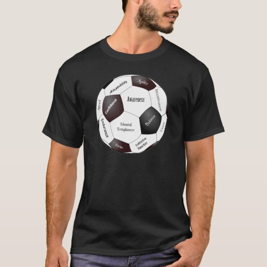 サッカーやる気を起こさせるゲーム，スポーツ用語 Tシャツ (正面)