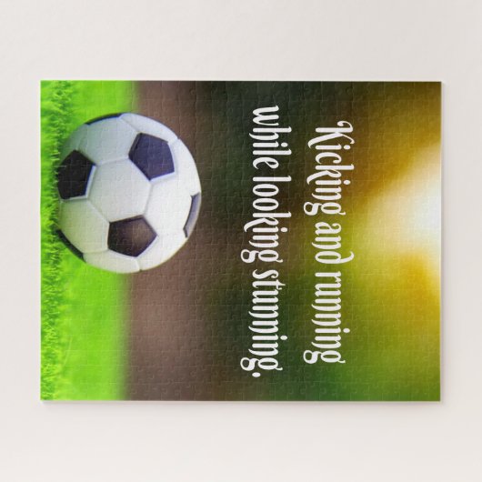 サッカーやる気を起こさせる感動的グリーンフィールド ジグソーパズル (横)