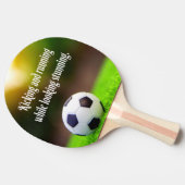 サッカーやる気を起こさせる感動的グリーンフィールド 卓球ラケット (横)