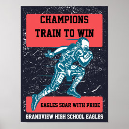 サッカーやる気を起こさせる練習用ポスター ポスター