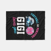 サッカーやポムポムズギィ愛するベビー性別関係 フリースブランケット (正面(横))