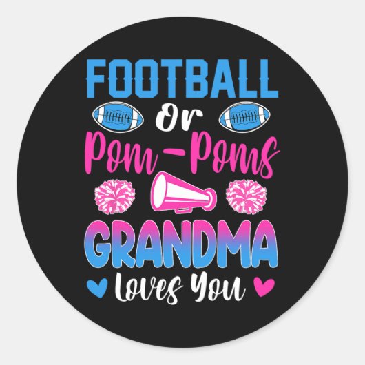 サッカーやポムポム祖母は愛する愛する性別Reve ラウンドシール (正面)