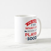 サッカーをしていた時 コーヒーマグカップ (正面右)