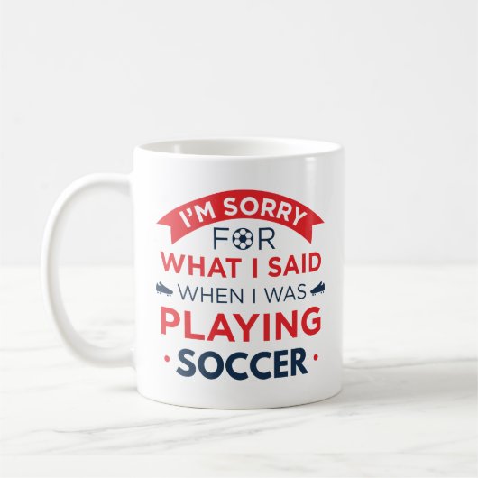 サッカーをしていた時 コーヒーマグカップ (左)