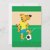 サッカーをするトラ 招待状 (正面)