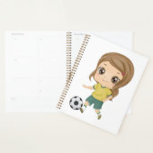 サッカーをする女の子 かわいい子供たちのスポーツ プランナー手帳 (ディスプレー)