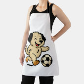 サッカーをする子犬 エプロン (インサイチュ)