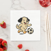 サッカーをする子犬 スタンダードランチョンナプキン (インサイチュ)
