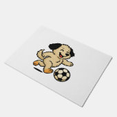 サッカーをする子犬 ドアマット (アングル)