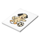 サッカーをする子犬 ノートパッド (回転)