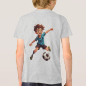 サッカーをする少年 トライブレンドTシャツ (裏面)