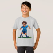 サッカーをする少年 Tシャツ (正面フル)